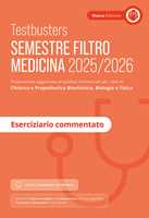 Libro Testbusters. Semestre filtro Medicina 2025/2026. Eserciziario commentato. Preparazione per gli esami di chimica e propedeutica biochimica, biologia e fisica. Con simulatore Testbusters 