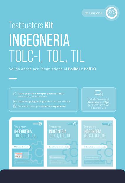 Testbusters. Ingegneria. TOLC-I, TOL, TIL. Kit - copertina