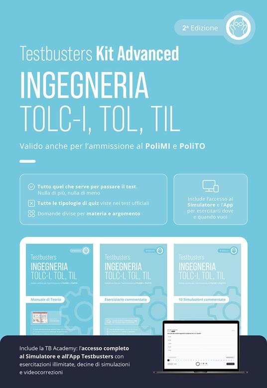 Testbusters. Ingegneria. TOLC-I, TOL, TIL. Kit advanced - copertina