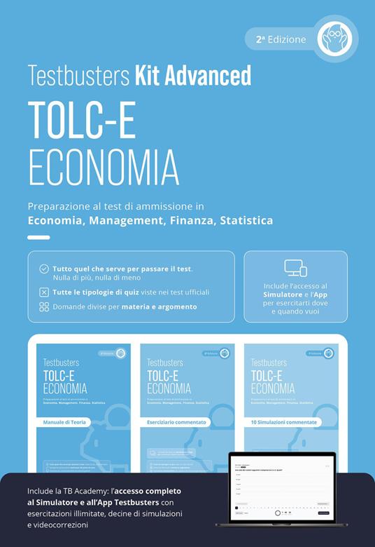 Testbusters TOLC-E. Kit Advanced - Testbusters - copertina
