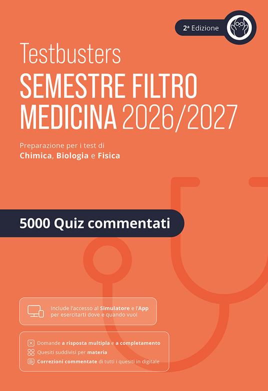Testbusters. Eserciziario 5000 quiz. Semestre filtro 2026/2027 - copertina