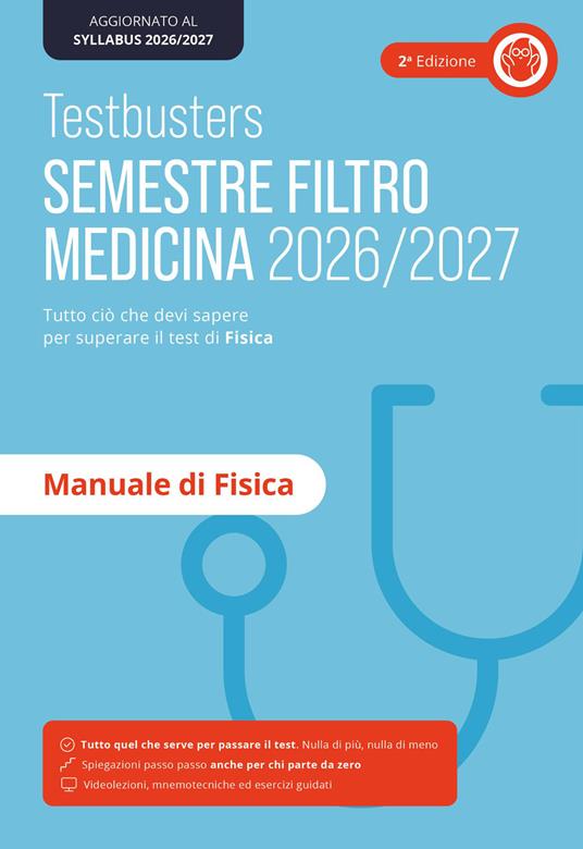 Testbusters. Manuale di fisica. Semestre filtro 2026/2027 - copertina
