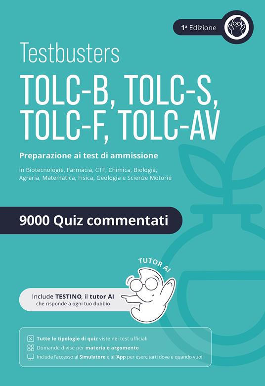 Testbusters. TOLC-BSFAV. Eserciziario 9000 quiz - copertina
