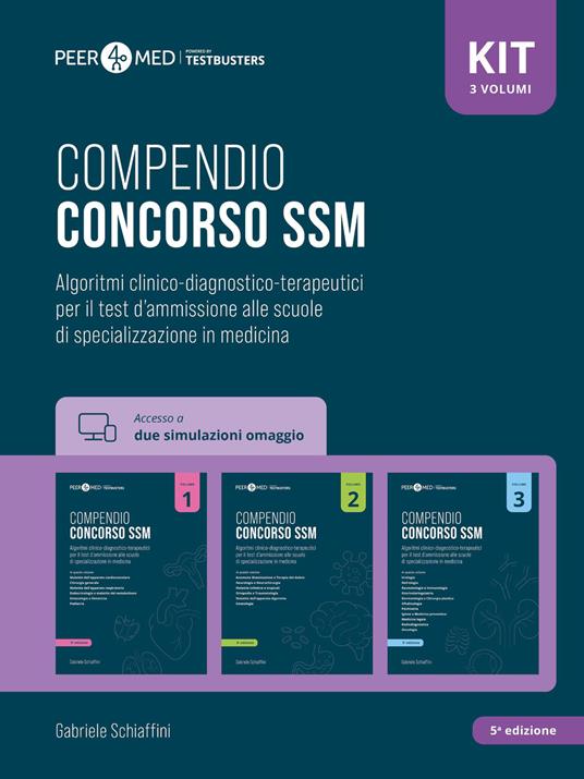 Peer4med. Kit Compendio Concorso SSM. Vol. 1-3 - Gabriele Schiaffini - copertina