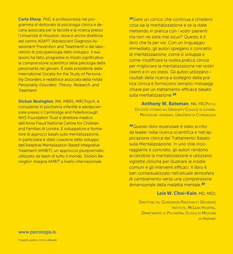 La mentalizzazione in psicoterapia. Una guida per i professionisti - Carla Sharp,Dickon Bevington - 2