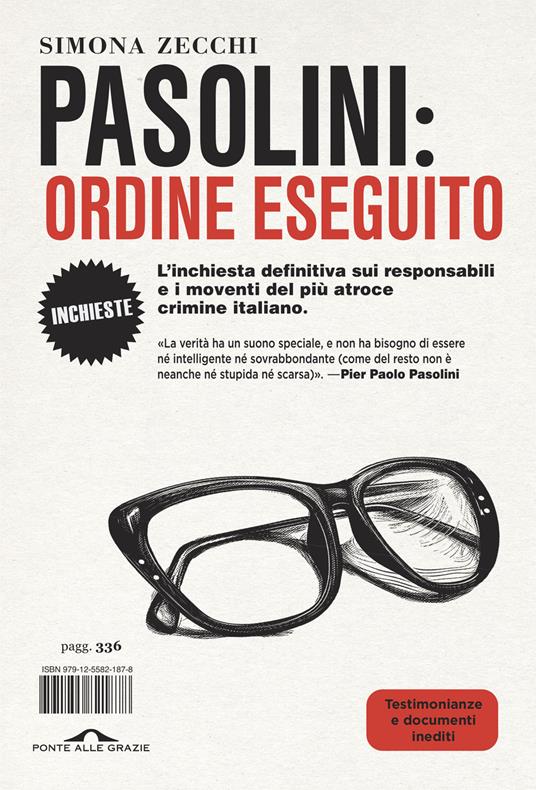 Pasolini: ordine eseguito - Simona Zecchi - copertina