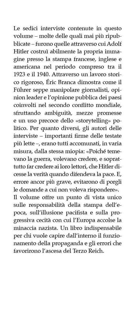 Le interviste dimenticate di Hitler (1923-1940) - Éric Branca - 3