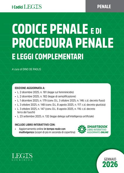 Codice penale e di procedura penale e leggi complementari - copertina
