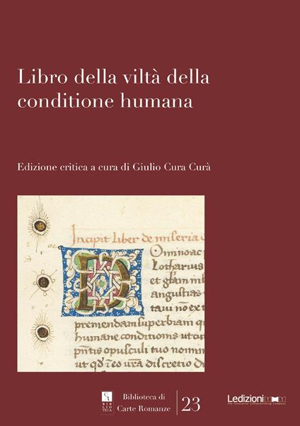 Libro della viltà della conditione humana - copertina