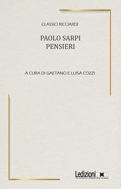 Pensieri - Paolo Sarpi - copertina