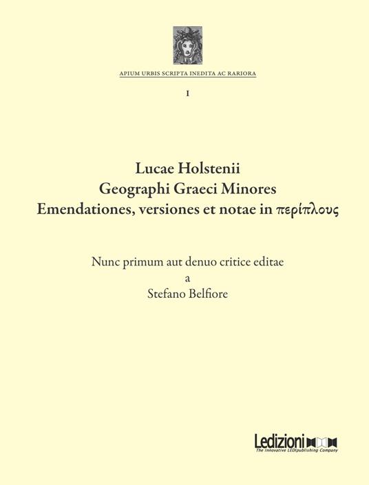 Lucae Holstenii Geographi Graeci Minores Emendationes, versiones et notae in περίπλους - copertina