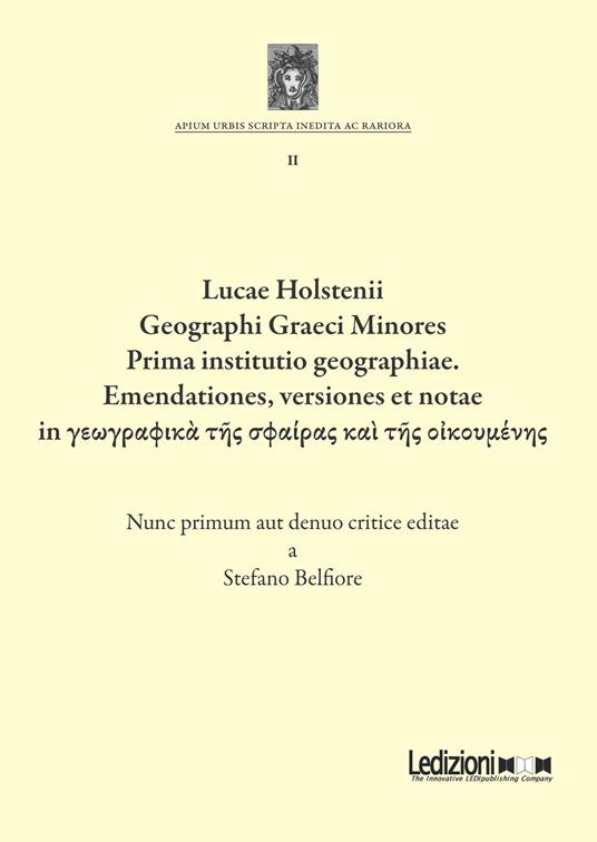 Lucae Holstenii Geographi Graeci Minores Prima institutio geographiae. Emendationes, versiones et notae in γεωγραφικὰ τῆς σφαίρας καὶ τῆς οἰκουμένης - copertina