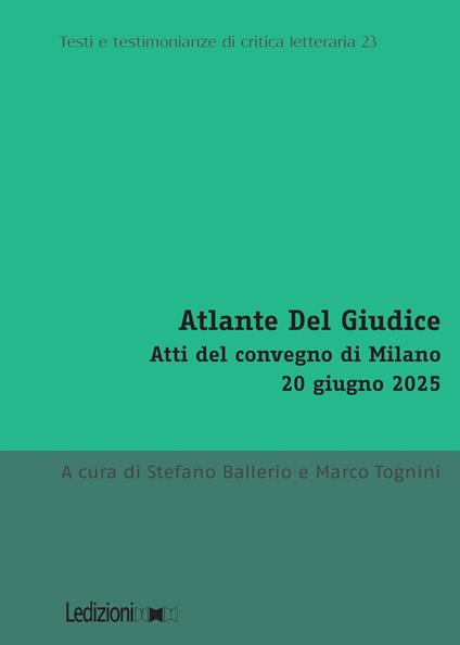 Atlante Del Giudice. Atti del convegno di Milano, 20 giugno 2025 - copertina