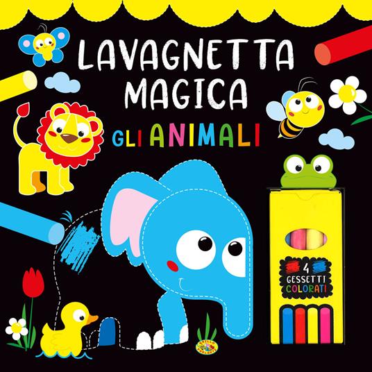 Gli animali. Lavagnetta magica. Ediz. a colori. Con 4 gessetti colorati - copertina