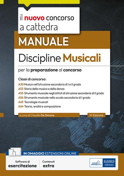 Manuale discipline musicali. Per la preparazione al concorso. Manuale. Con software di simulazione - copertina
