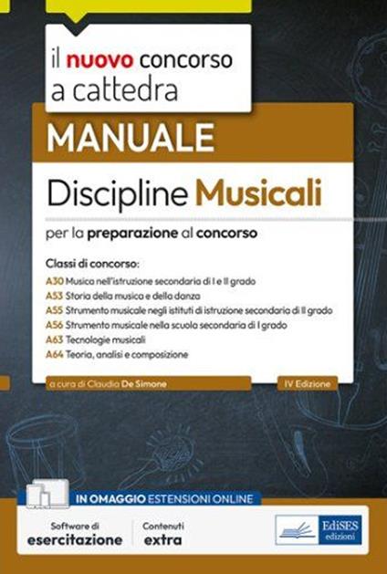 Manuale discipline musicali. Per la preparazione al concorso. Manuale. Con espansione online. Con software di simulazione - Claudia De Simone - ebook