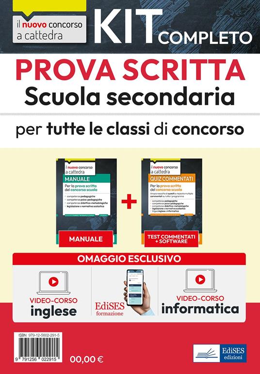 Kit completo prova scritta scuola secondaria. Teoria e test per la prova scritta - copertina