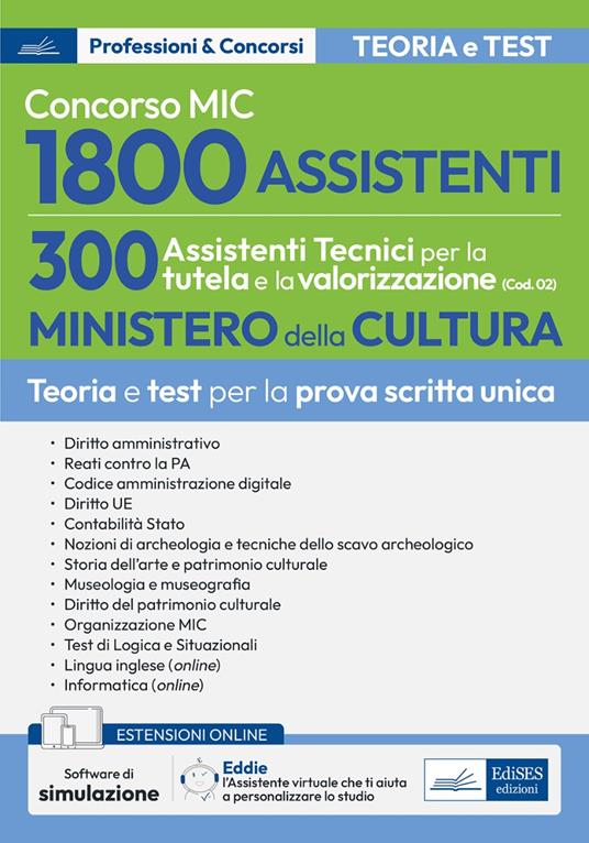 Concorso MIC 300 assistenti tecnici tutela valorizzazione - copertina