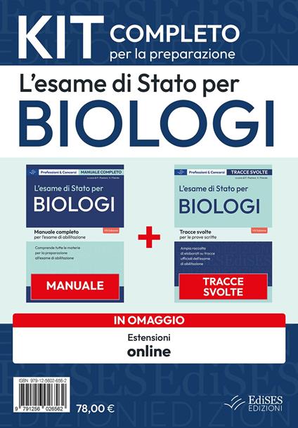 L'esame di Stato per biologi. Kit completo. Con espansione online - copertina