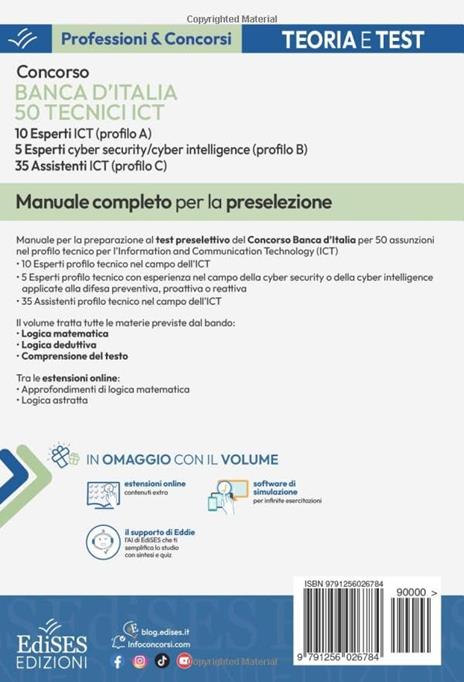 Concorso Banca d'Italia 50 tecnici ICT: manuale per la preselezione. Con software di simulazione - 2