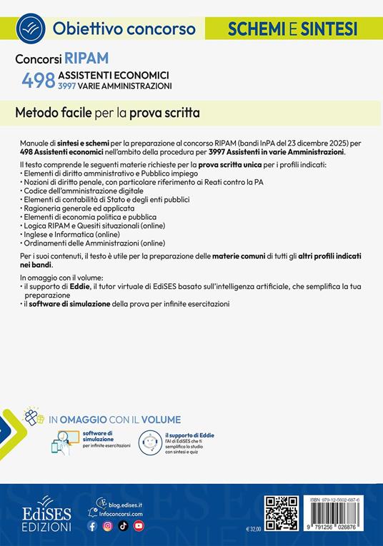 Concorso 3997 assistenti RIPAM: manuale di sintesi per la prova scritta per 498 assistenti economici. Con software di simulazione - 2