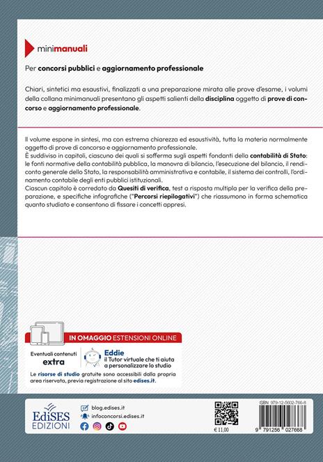 Elementi di contabilità di Stato e degli enti pubblici. Teoria e test per concorsi pubblici e aggiornamento professionale. Con estensioni online - Stefano Minieri - 2