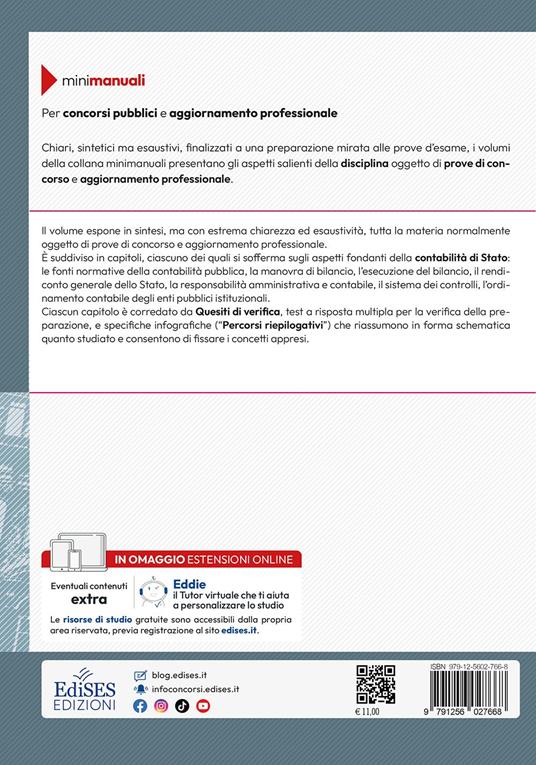 Elementi di contabilità di Stato e degli enti pubblici. Teoria e test per concorsi pubblici e aggiornamento professionale. Con estensioni online - Stefano Minieri - 2