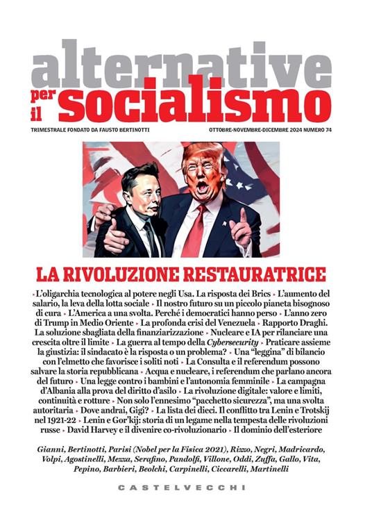 Alternative per il socialismo (2024). Vol. 74: La rivoluzione restauratrice - copertina