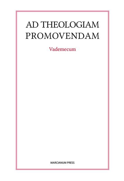 Ad theologiam promovendam - copertina