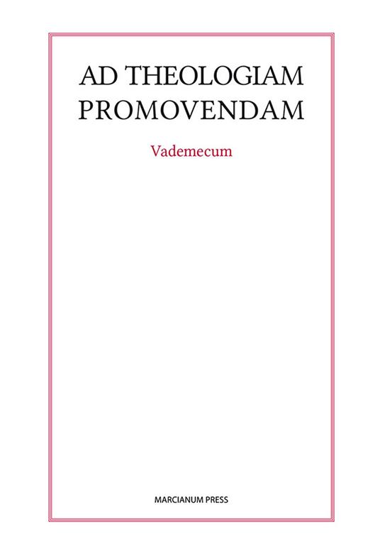 Ad theologiam promovendam - copertina