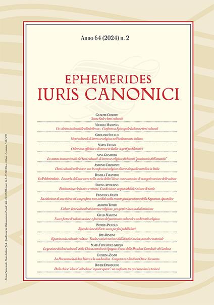 Ephemerides Iuris canonici (2024). Vol. 2 - copertina