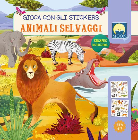 Animali selvaggi. Stickers. Ediz. a colori - Antonia Gasparini - copertina