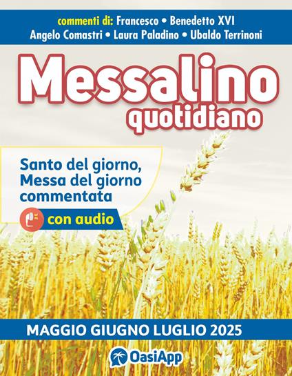 Messalino quotidiano (maggio-giugno-luglio 2025) - Francesco (Jorge Mario Bergoglio),Benedetto XVI (Joseph Ratzinger),Angelo Comastri - copertina
