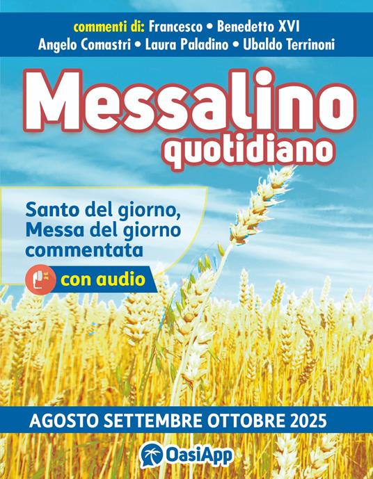 Messalino quotidiano (agosto-settembre-ottobre 2025) - Francesco (Jorge Mario Bergoglio),Benedetto XVI (Joseph Ratzinger),Angelo Comastri - copertina