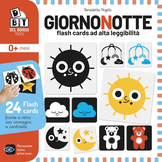 Giorno notte. Flash cards ad alta leggibilità. Ediz. a colori - Benedetta Nigelli - copertina