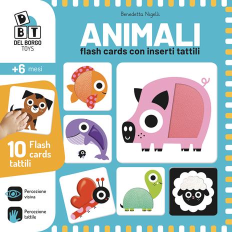 Animali. Flash cards con inserti tattili. Ediz. a colori - Benedetta Nigelli - copertina