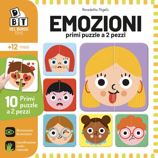 Emozioni. Primi puzzle a 2 pezzi. Ediz. a colori - Benedetta Nigelli - copertina
