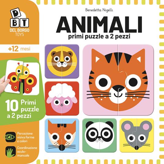 Animali. Primi puzzle a 2 pezzi. Ediz. a colori - Benedetta Nigelli - copertina