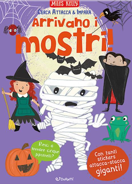 Arrivano i mostri! Cerca attacca & impara. Ediz. a colori - copertina