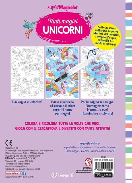 Tanti magici unicorni. Ediz. a colori. Ediz. a spirale. Con pennello magico ad acqua - 5
