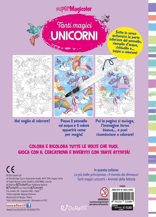 Tanti magici unicorni. Ediz. a colori. Ediz. a spirale. Con pennello magico ad acqua - 5