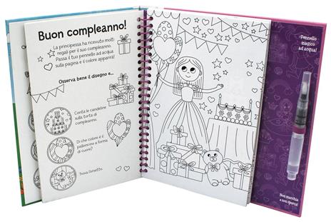 Le più belle principesse. Supermagicolor. Ediz. a colori. Ediz. a spirale. Con pennello magico ad acqua - 2