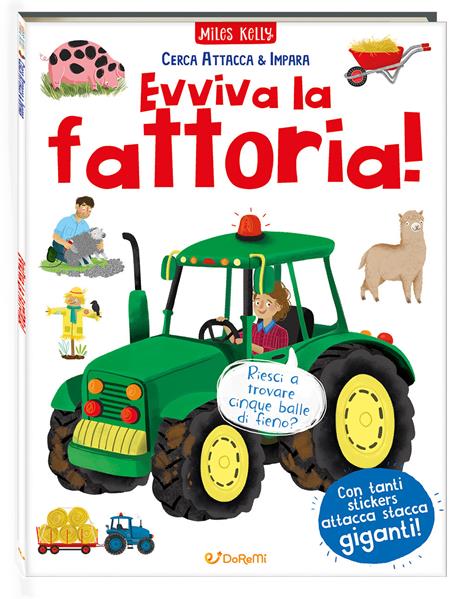 Evviva la fattoria! Cerca attacca & impara. Ediz. a colori - copertina