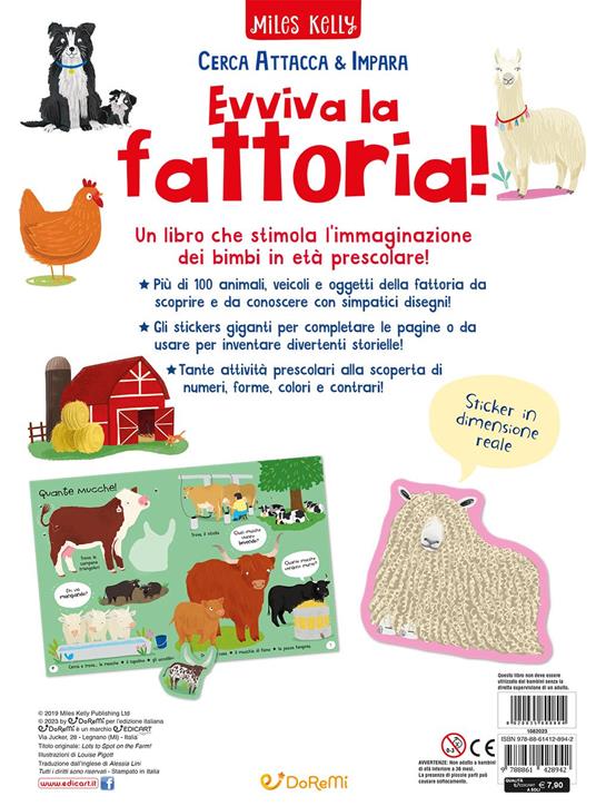Evviva la fattoria! Cerca attacca & impara. Ediz. a colori - 4