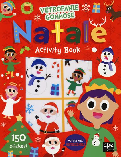 Vetrofanie gommose Natale. Ediz. a colori - copertina