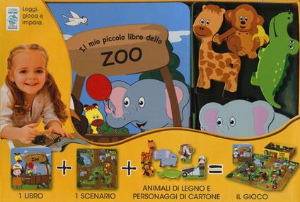 Il mio piccolo libro dello zoo. Little village. Ediz. a colori. Con gadget. Con puzzle - copertina