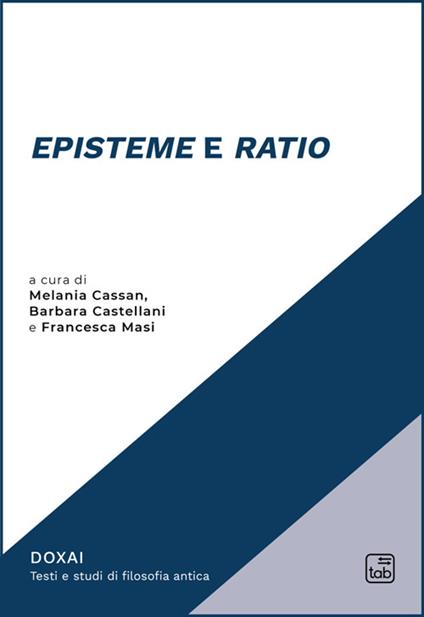 «Episteme» e «ratio» - copertina