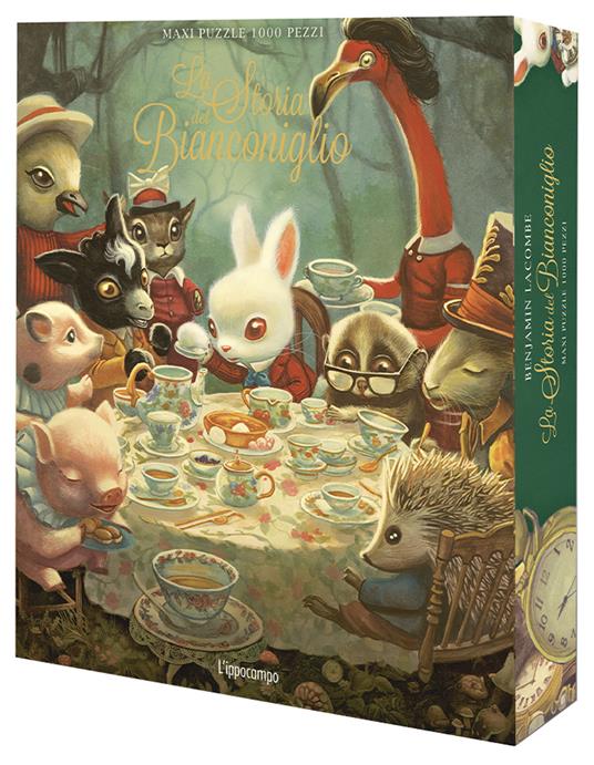 La storia del Bianconiglio 1000 pezzi - Benjamin Lacombe - copertina