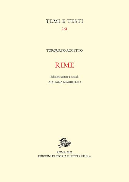Rime. Ediz. critica - Torquato Accetto - copertina