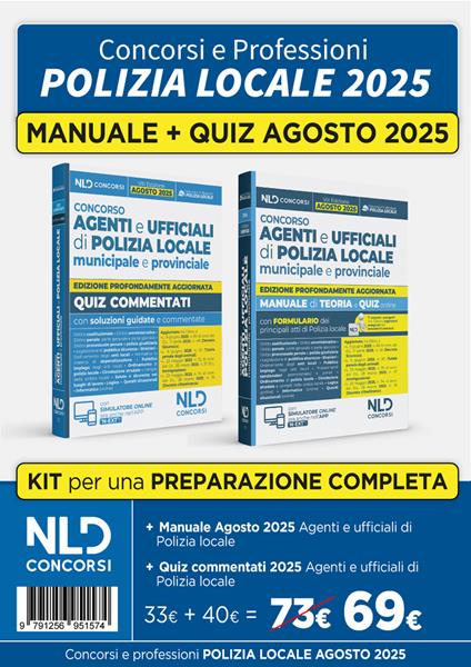 Kit concorsi polizia locale. Manuale + quiz commentati per la preparazione al concorso - copertina